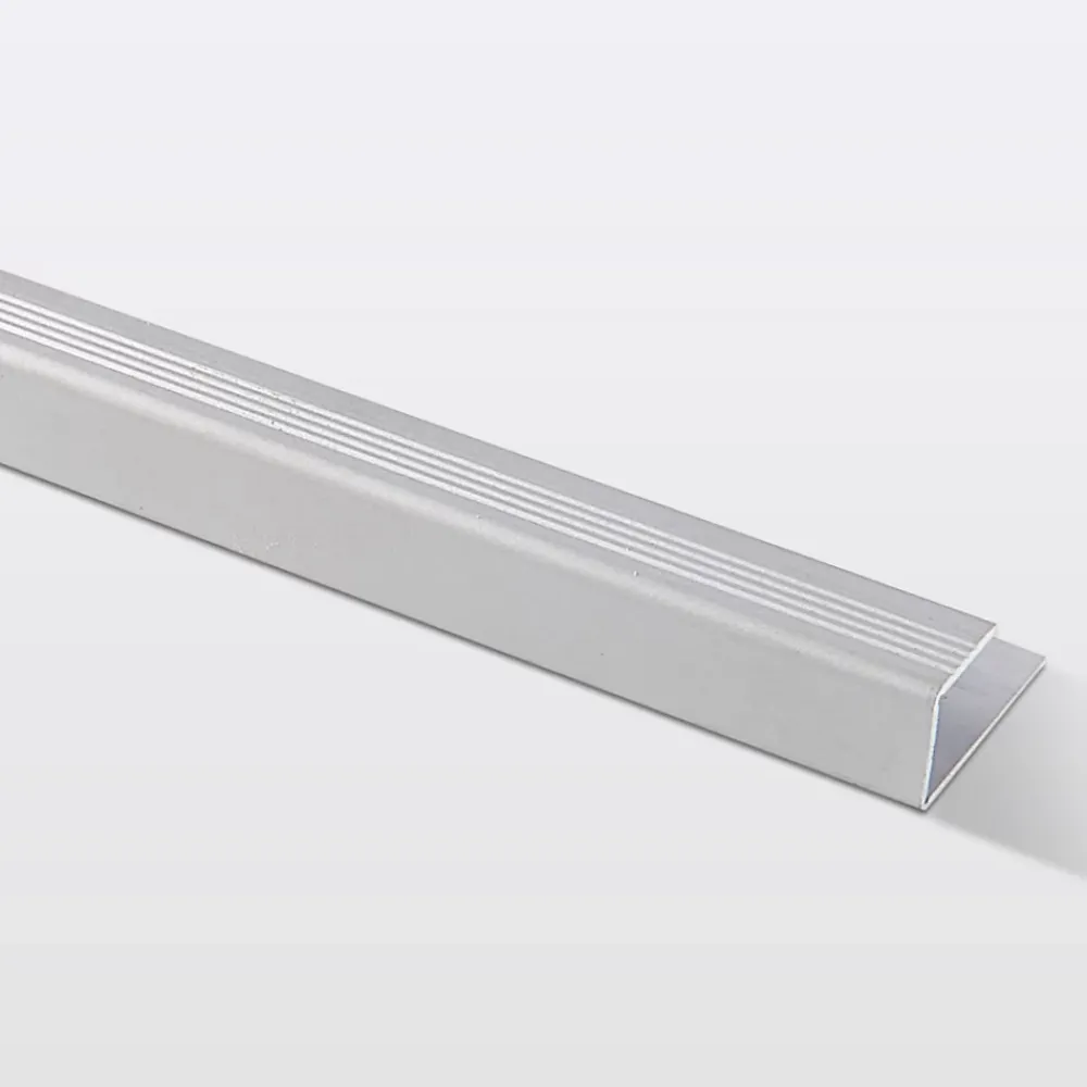 GoodHome Profilé De Rénovation Pour Sol<Profilé de finition en U en aluminium pour sol , décor métal mat 8,5 x 930 mm