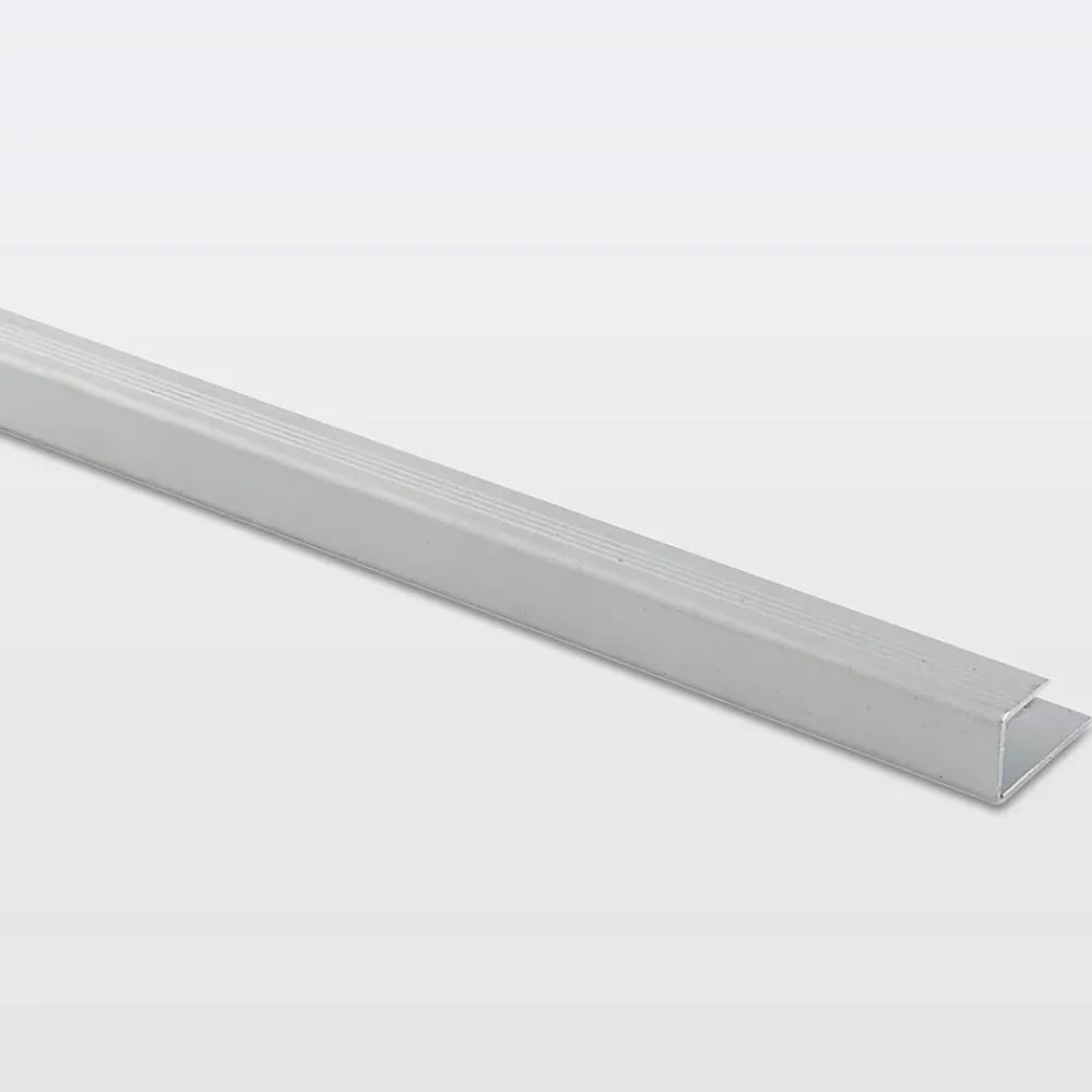 GoodHome Profilé de finition en U en aluminium pour sol , décor métal mat 10,5 x 930 mm- Profilé De Rénovation Pour Sol