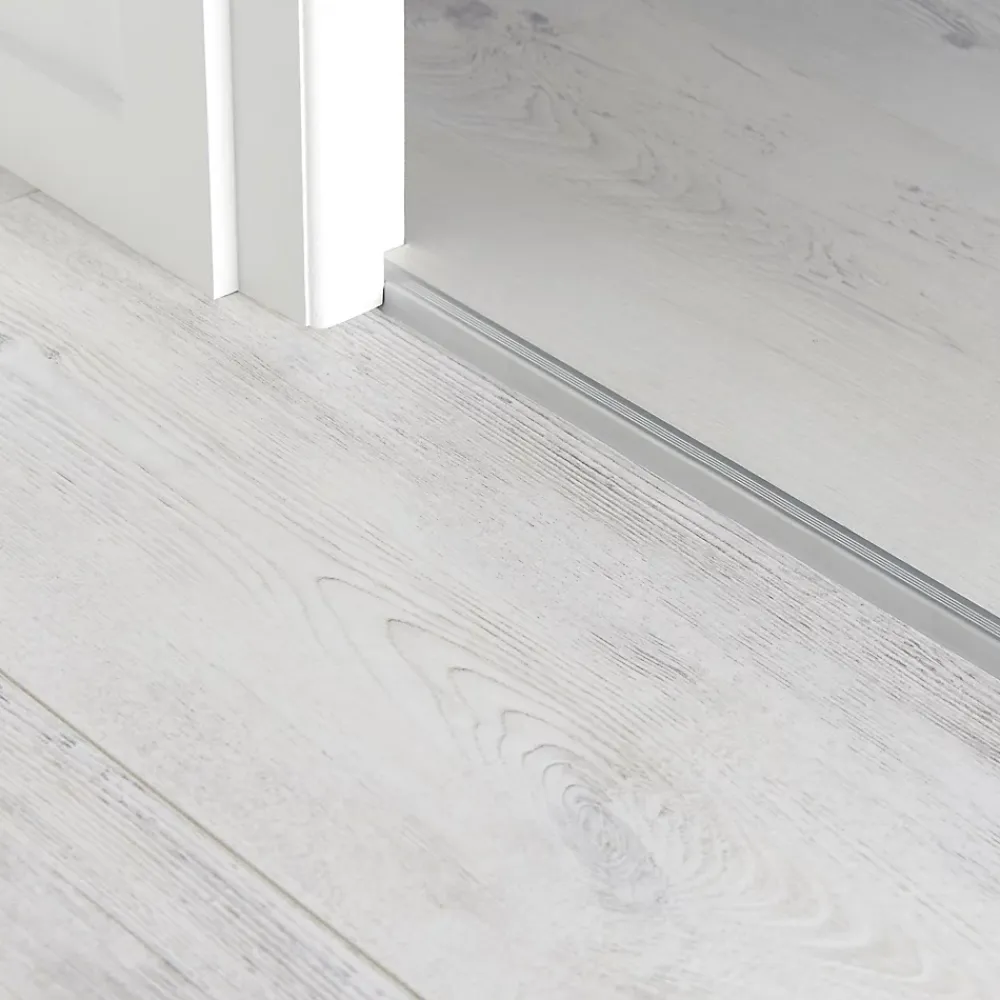 GoodHome Profilé de finition en U en aluminium pour sol , décor métal mat 10,5 x 930 mm- Profilé De Rénovation Pour Sol