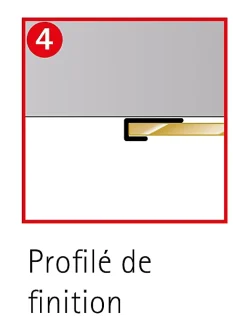 Schulte Panneau Mural De Salle De Bains<Profilé de finition H.255 x 1,7 cm, aluminium, blanc brillant, Deco Design