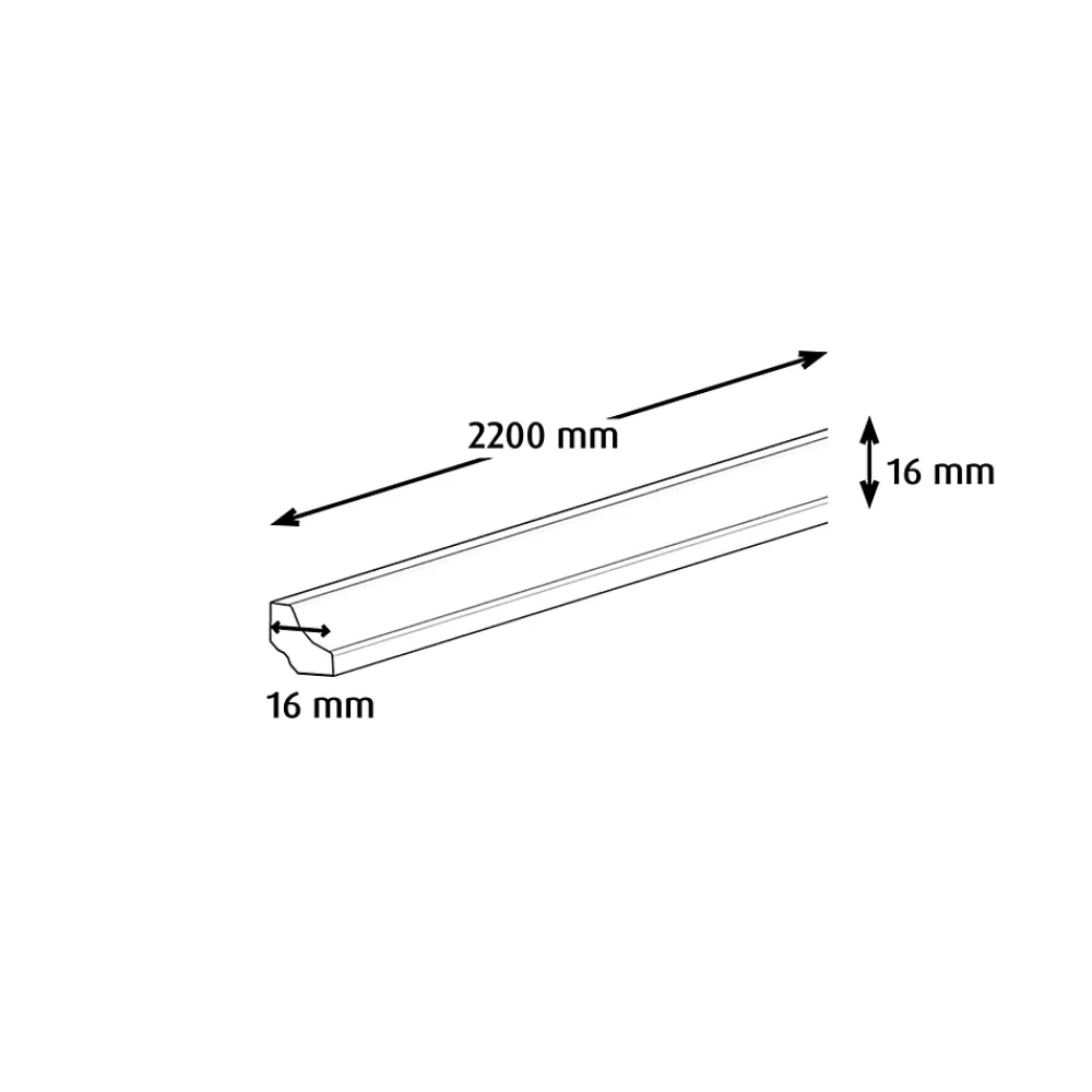 GoodHome Profilé de finition pour sol MDF Good Home 220 x 1,6 cm décor 125- Moulure|Plinthe Pour Parquet Et Stratifié