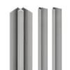Schulte Profilé de fintion + 1 profilé d'angle intérieur H.255 x l.2,3 cm, aluminium, argent, Deco Design vendu par 2- Panneau Mural De Salle De Bains