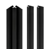 Schulte Panneau Mural De Salle De Bains<Profilé de fintion + 1 profilé d'angle intérieur H.255 x l.2,3 cm, aluminium, noir mat, Deco Design vendu par 2