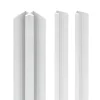 Schulte Panneau Mural De Salle De Bains<Profilé de fintion + 1 profilé d'angle intérieur H.255 x l.2,3 cm, aluminium, blanc brillant, Deco Design vendu par 2