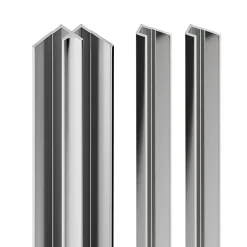 Schulte Panneau Mural De Salle De Bains<Profilé de fintion + 1 profilé d'angle intérieur H.255 x l.2,3 cm, aluminium, chrome, Deco Design vendu par 2