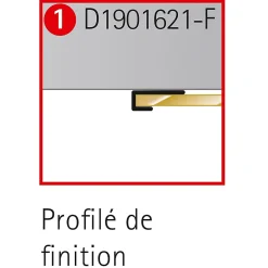 Schulte Profilé de fintion pour panneaux muraux DécoDesign, aspect chromé- Panneau Mural De Salle De Bains