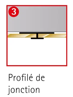 Schulte Panneau Mural De Salle De Bains<Profilé de jonction H.255 x 3,3 cm, aluminium, blanc brillant, Deco Design