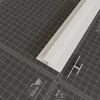 Tecnoprofils Profil de Jonction PVC Alimentaire 8 mm - Longueur 2.60 m - Blanc- Lambris Mural
