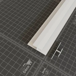 Tecnoprofils Profil de Jonction PVC Alimentaire 8 mm - Longueur 2.60 m - Blanc- Lambris Mural