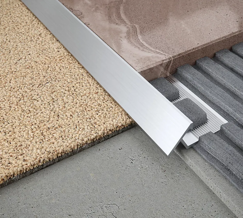 Diall Profilé Carrelage<Profilé de rattrapage extérieur droit aluminium brut argent lisse 32mmx100cm