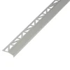 Diall Profilé goutte d'eau extérieur biseauté aluminium brut argent lisse 35mmx250cm- Profilé Carrelage