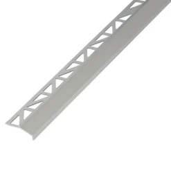 Diall Profilé goutte d'eau extérieur biseauté aluminium brut argent lisse 35mmx250cm- Profilé Carrelage