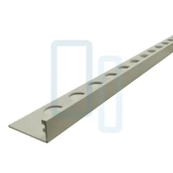 Lux Mosaic Profilé LAQUÉ BLANC MAT INTÉRIEUR/EXTÉRIEUR 12mm décoratif pour Carrelage Mural. Aluminium Laqué L.2,60m x 12mm. Luxury White- Profilé Carrelage