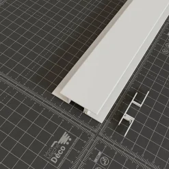 Tecnoprofils Profil Multifonction PVC Clipsable - 8 mm - Longueur 2.60 m - Blanc- Lambris Mural