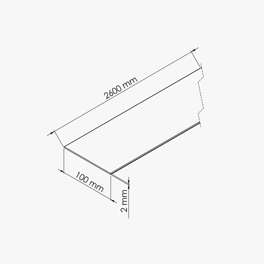 Tecnoprofils Panneau Mural De Salle De Bains<Profil Plat PVC 100 mm - Longueur 2.60 m - Lot de 5