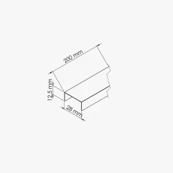 Mon Marché Déco Panneau Tasseau Bois<Profilé U Décoratif pour Panneau Tasseau Bois - Or - 20 cm