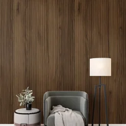 Protocole Home Panneau Tasseau Bois<- Lambris MDF décoratif BEATS 2750 x 599 x 12 mm - Surface lisse, finition mate