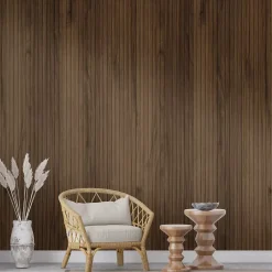 Protocole Home - Lambris MDF décoratif BEATS 2750 x 599 x 12 mm - Surface lisse, finition mate- Panneau Tasseau Bois