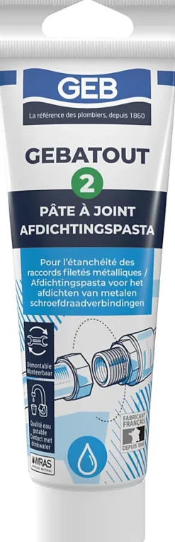 Geb Pâte à joint atout 2 en tube de 125ml - - 103981- Ragréage Et Primaire Pour Carrelage