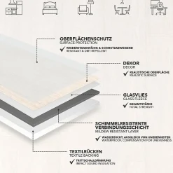 Floordirekt Dalle Pvc Garage<Pure Oak 009s Aspect Bois carrelage Revêtement de Sol, 100 x 450 cm