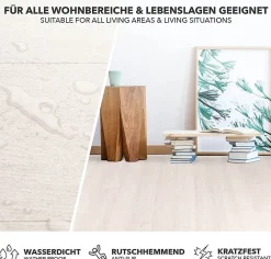 Floordirekt Dalle Pvc Garage<Pure Oak 009s Aspect Bois carrelage Revêtement de Sol, 100 x 350 cm