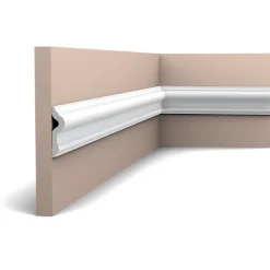 Orac Decor Moulure Et Rosace De Plafond<PX202 Cimaise murale - 7,5x2,0x200cm (h x p x L) - moulure décorative polymère Pack 2 pièces