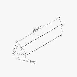 Tecnoprofils Panneau Mural De Salle De Bains<Quart de Rond PVC Cellulaire - Longueur 2.50 m - Lot de 5 - Anthracite