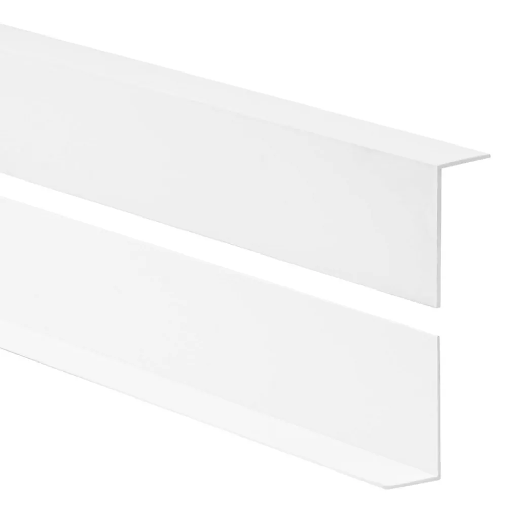 Quest Plinthe Pour Sol En Vinyle Et Pvc<Cornière PVC 20x10 mm de protection et de décoration, baguette d'angle de finition, profilé L, KT, rigide, blanc, 100 cm