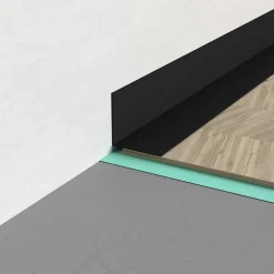 Quest Cornière PVC 30x30 mm de protection et de décoration, baguette d'angle de finition, profilé L, KT, rigide, gris, 150 cm- Plinthe Pour Sol En Vinyle Et Pvc