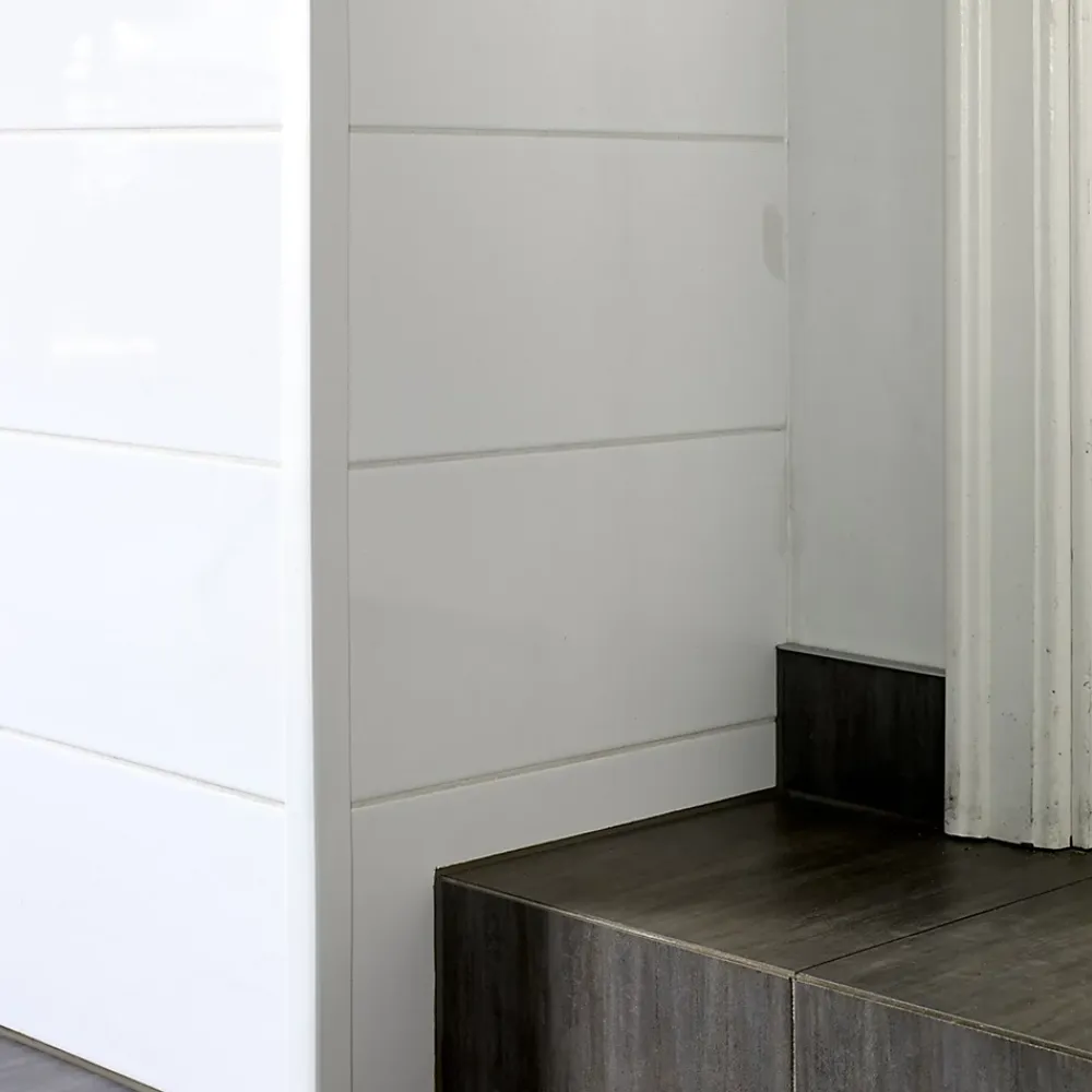 Quest Cornière PVC 50x20 mm de protection et de décoration, baguette d'angle de finition, profilé L, KT, rigide, blanc, 200 cm- Plinthe Pour Sol En Vinyle Et Pvc