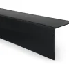 Quest Cornière PVC 20x10 mm de protection et de décoration, baguette d'angle de finition, profilé L, KT, rigide, noir, 150 cm- Plinthe Pour Sol En Vinyle Et Pvc