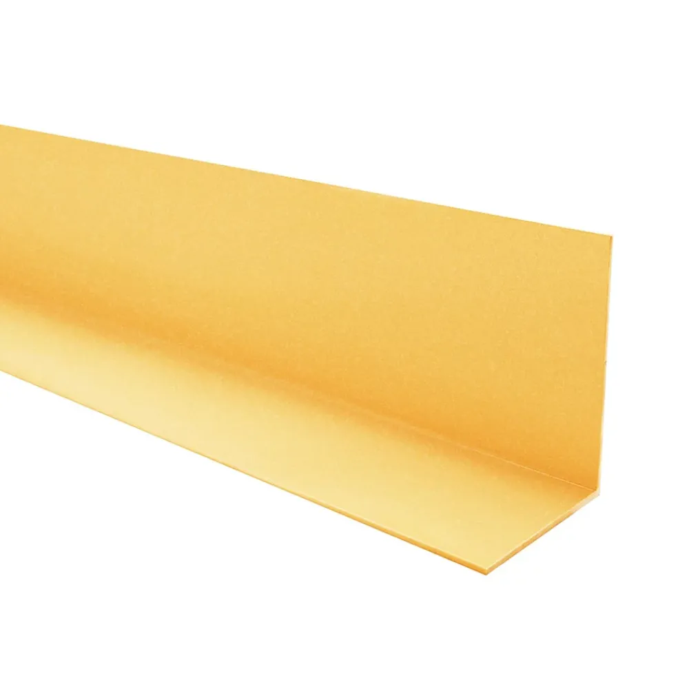 Quest Plinthe Pour Sol En Vinyle Et Pvc<Cornière PVC 35x35 mm de protection et de décoration, baguette d'angle de finition, profilé L, KT, rigide, l'or, 100 cm