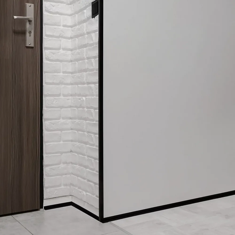 Quest Plinthe Pour Sol En Vinyle Et Pvc<Cornière PVC 20x10 mm de protection et de décoration, baguette d'angle de finition, profilé L, KT, rigide, gris foncé, 150 c