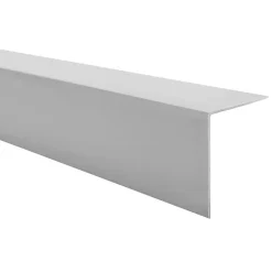 Quest Cornière PVC 20x10 mm de protection et de décoration, baguette d'angle de finition, profilé L, KT, rigide, gris, 200 cm- Plinthe Pour Sol En Vinyle Et Pvc