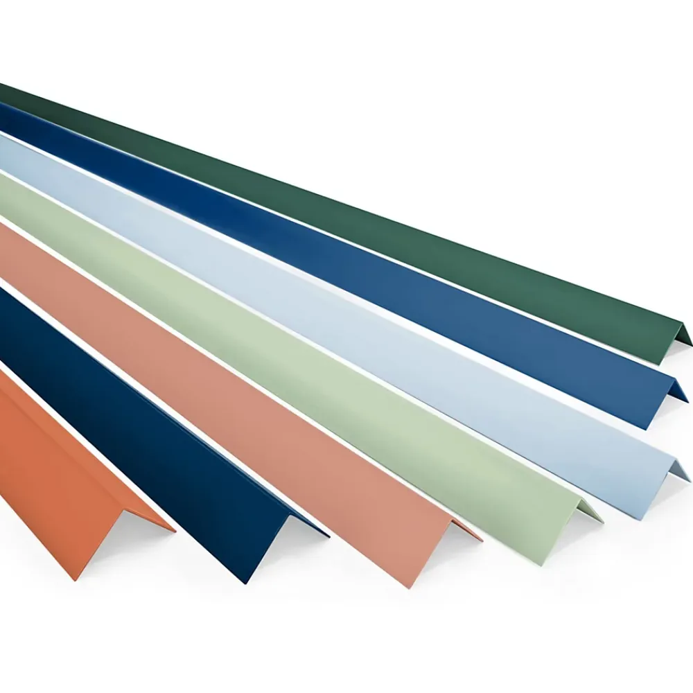 Quest Cornière PVC 20x10 mm de protection et de décoration, baguette d'angle de finition, profilé L, KT, rigide, gris, 200 cm- Plinthe Pour Sol En Vinyle Et Pvc