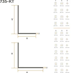 Quest Cornière PVC 30x30 mm de protection et de décoration, baguette d'angle de finition, profilé L, KT, rigide, beige, 150 cm- Plinthe Pour Sol En Vinyle Et Pvc