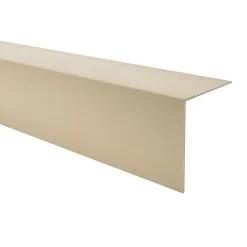 Quest Cornière PVC 15x15mm de protection et de décoration, baguette d'angle de finition, profilé L, KT, rigide, beige, 200 cm- Plinthe Pour Sol En Vinyle Et Pvc