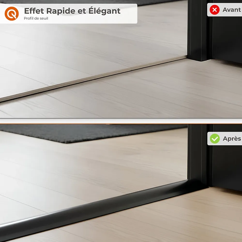 Quest Plinthe Pour Sol En Vinyle Et Pvc<Profil de rampe flexible en PVC autocollant pour carrelages et moquettes, Marron