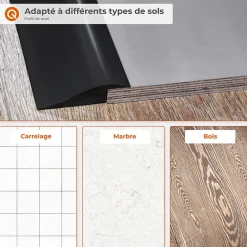 Quest Plinthe Pour Sol En Vinyle Et Pvc<Profil de rampe flexible en PVC autocollant pour carrelages et moquettes, Marron