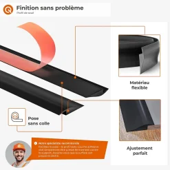 Quest Plinthe Pour Sol En Vinyle Et Pvc<Profil de rampe flexible en PVC autocollant pour carrelages et moquettes, Beige