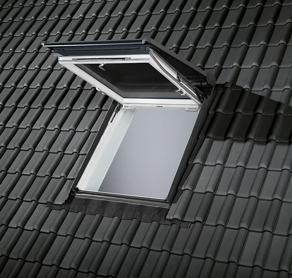 Velux Raccord fenêtre de toit simple sur tuiles EDW SK08 gris- Raccord, Habillage Et Bloc Isolant De Fenêtre De Toit