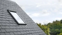 Velux Raccord fenêtre de toit simple sur ardoises EDL CK02 gris- Raccord, Habillage Et Bloc Isolant De Fenêtre De Toit