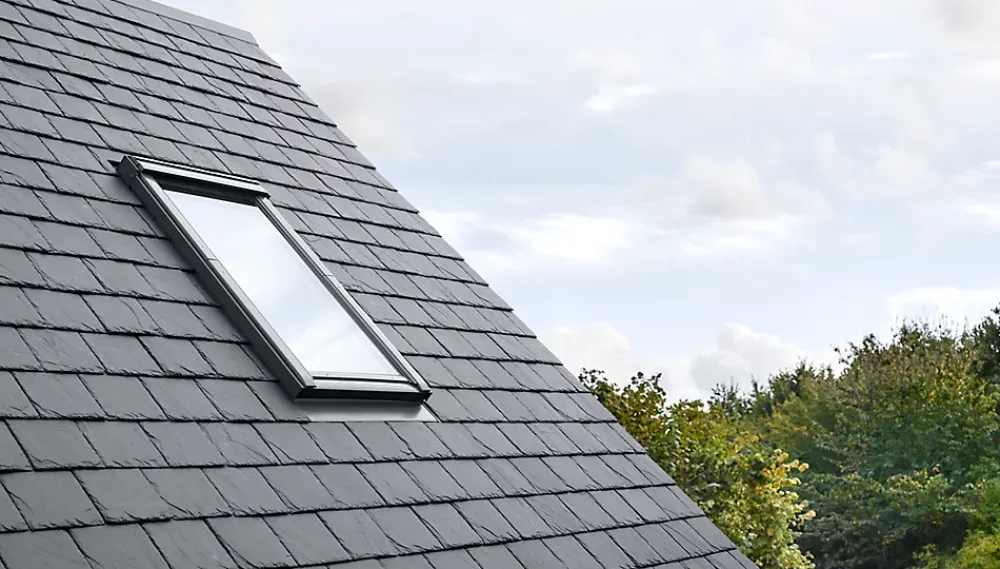 Velux Raccord, Habillage Et Bloc Isolant De Fenêtre De Toit<Raccord fenêtre de toit simple sur ardoises EDL MK04 gris
