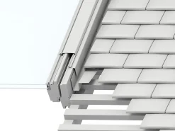 Velux Raccord, Habillage Et Bloc Isolant De Fenêtre De Toit<Raccord fenêtre de toit simple sur tuiles plates EDP CK04 gris