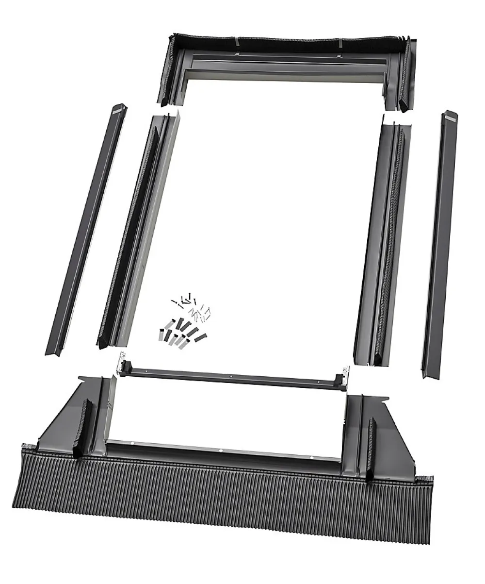 Velux Raccord fenêtre de toit simple sur tuiles EDW CK04 ocre- Raccord, Habillage Et Bloc Isolant De Fenêtre De Toit