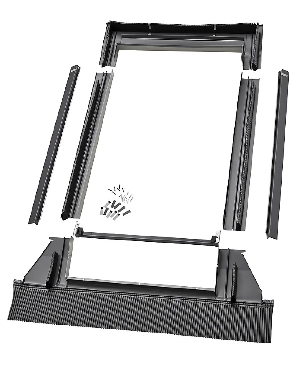 Velux Raccord fenêtre de toit simple sur tuiles EDW SK08 rouge- Raccord, Habillage Et Bloc Isolant De Fenêtre De Toit