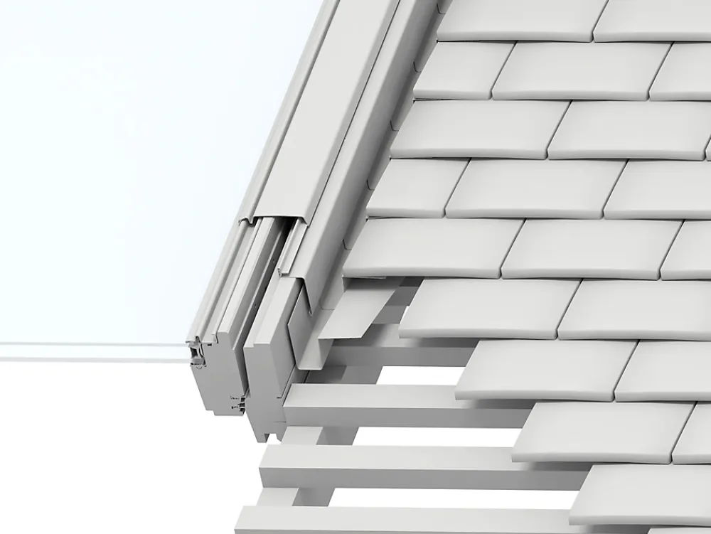 Velux Raccord fenêtre de toit simple sur tuiles plates EDP MK06 gris- Raccord, Habillage Et Bloc Isolant De Fenêtre De Toit