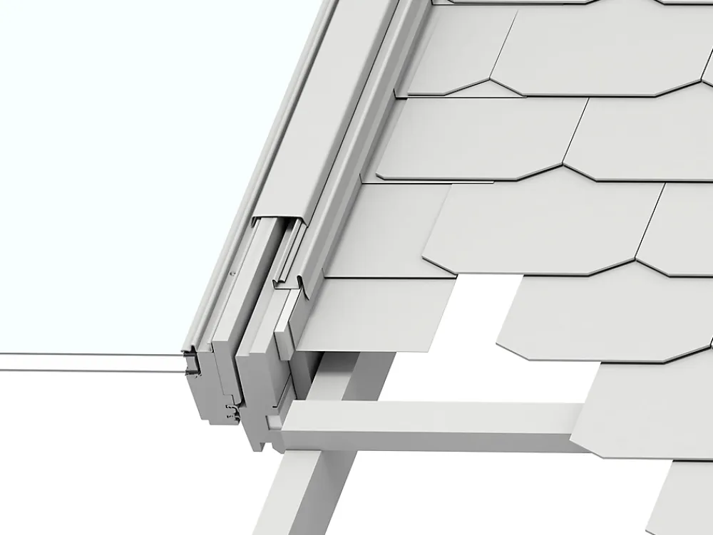 Velux Raccord fenêtre de toit simple sur ardoises EDN MK08 gris- Raccord, Habillage Et Bloc Isolant De Fenêtre De Toit