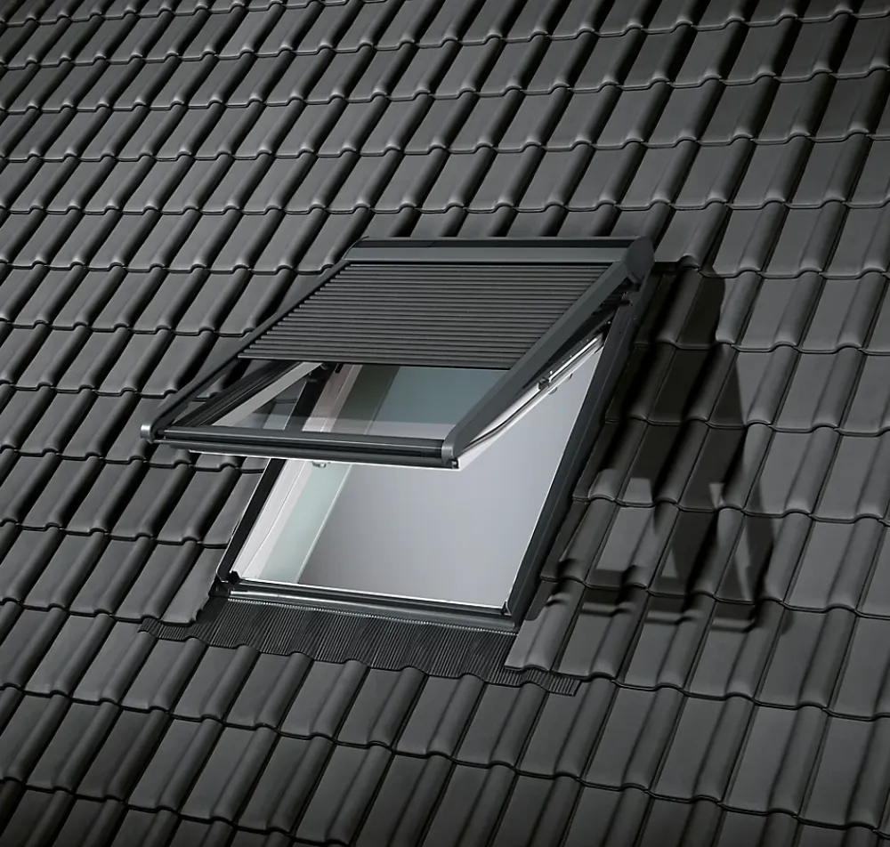 Velux Raccord fenêtre de toit simple sur tuiles EDW SK06 gris- Raccord, Habillage Et Bloc Isolant De Fenêtre De Toit