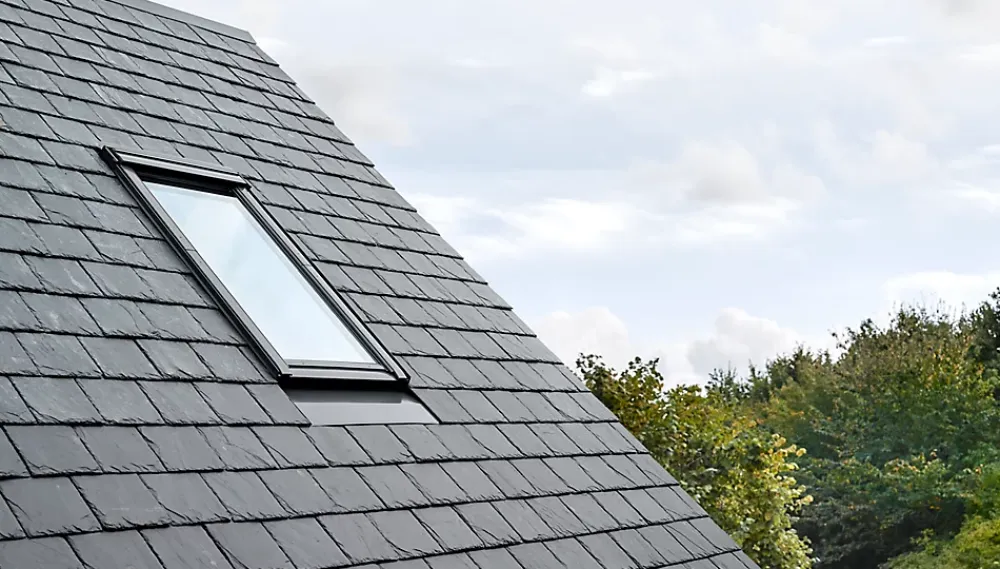 Velux Raccord fenêtre de toit simple sur ardoises EDN CK02 gris- Raccord, Habillage Et Bloc Isolant De Fenêtre De Toit